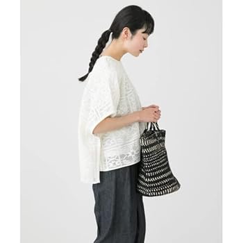 かぐれ　コットンラッセルレースポンチョ　ブラック 新品◇かぐれ◇コットンラッセルレースポンチョ《BLACK